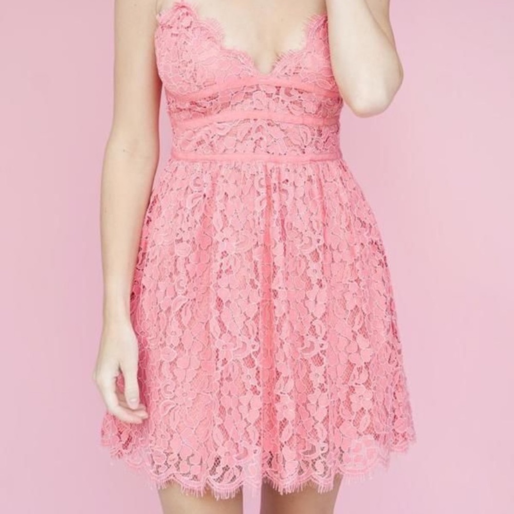 NBD pink lace dress